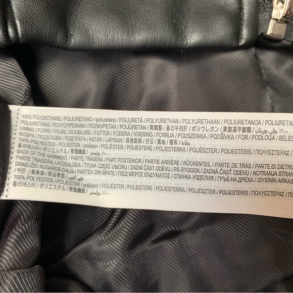 Mango Faux Leather Sleeveless Biker Jacket Vest Black XL - Picture 6 of 8